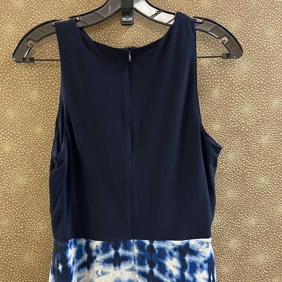 🔥🔥🔥NEW Eliza J High Low Blue Tie Dye Print Dress Size 8 - Picture 4 of 8